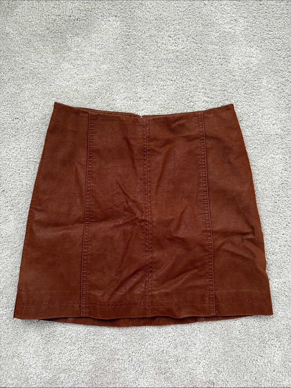 Free People Rust Brown Mini Skirt - Panel A-Line